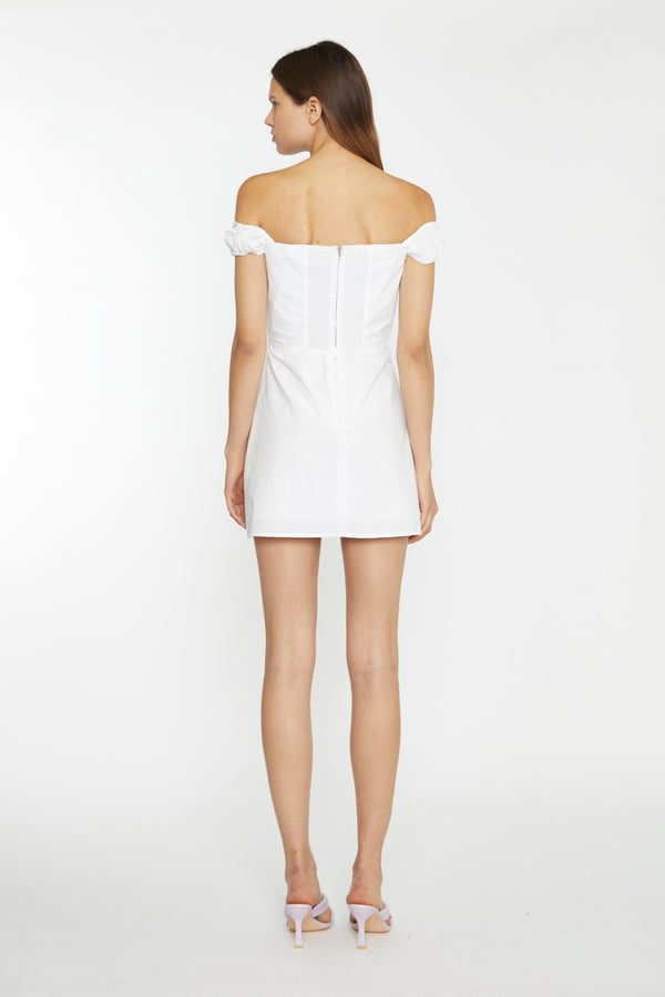 Glamorous White Bardot Mini-Dress