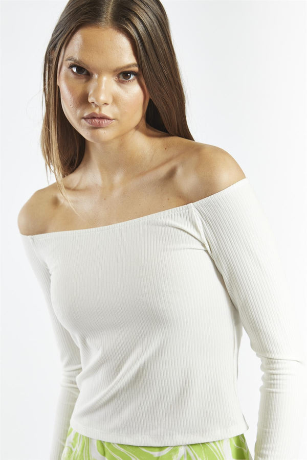 Glamorous White Bardot Top