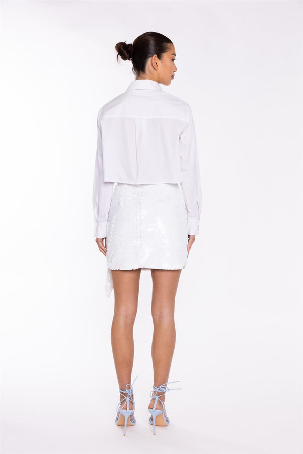 Glamorous White Crop-Shirt