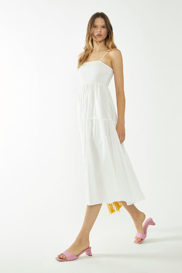 Glamorous White Empire-Line Midaxi-Dress