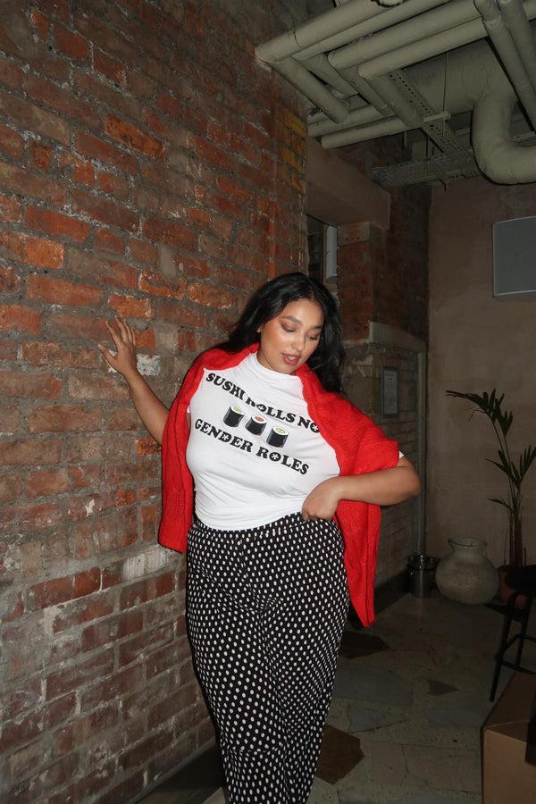 Glamorous White Gender Roll T Shirt