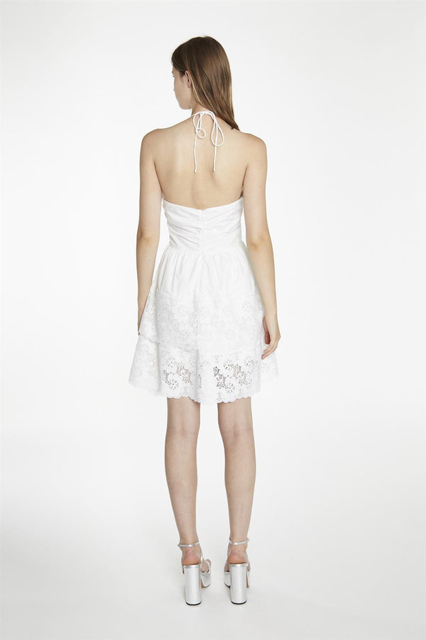 Glamorous White Halterneck Mini-Dress