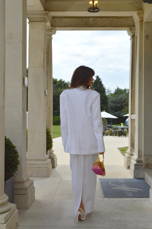Glamorous White Oversized-Blazer