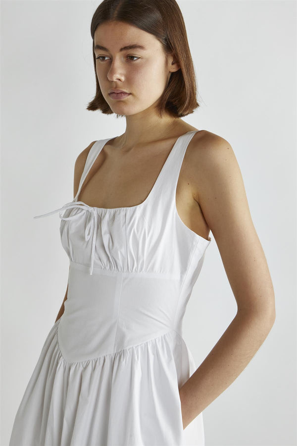 Glamorous White Skater Midi-Dress