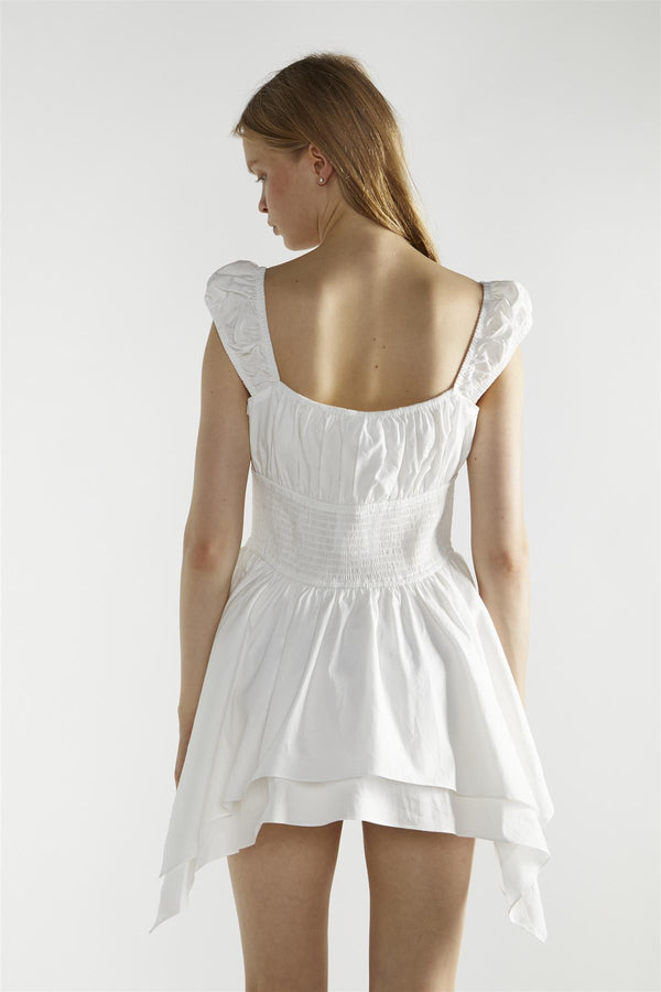 Glamorous White Skater Mini-Dress