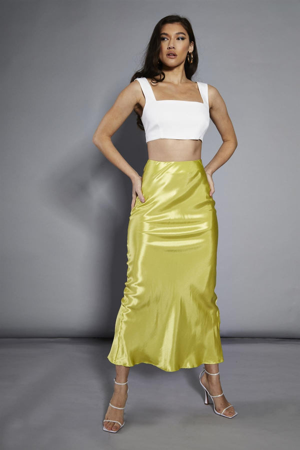 glamorous White Square-Neck Sleeveless Crop-Top