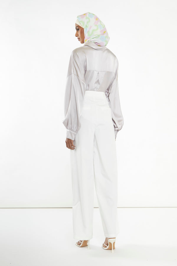 Glamorous White Wide Leg Trousers