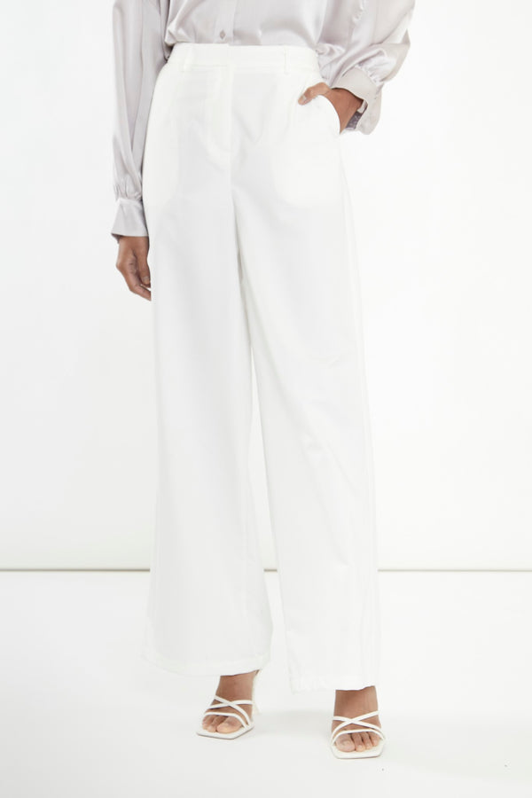 Glamorous White Wide Leg Trousers