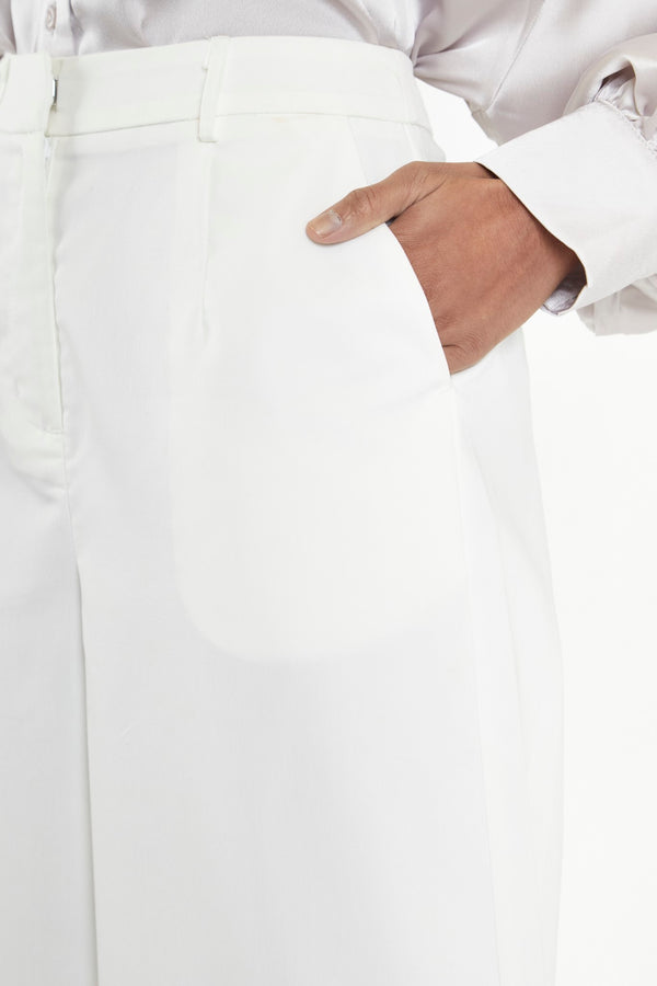 Glamorous White Wide Leg Trousers
