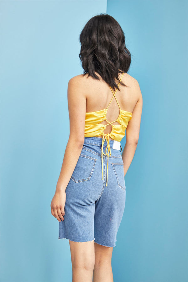 Glamorous Yellow Crop Top