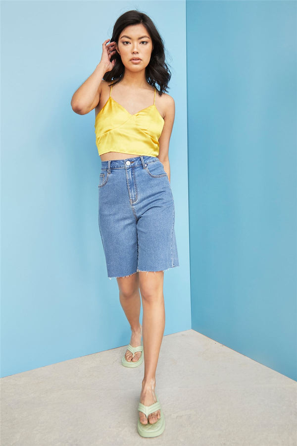 Glamorous Yellow Crop Top