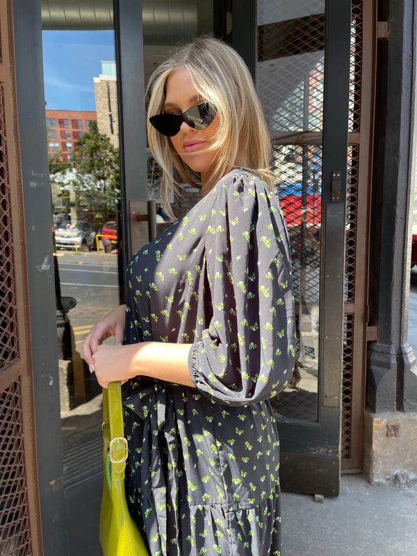 Glamorous Rosebud Floral Tiered Wrap Front Midaxi-dress