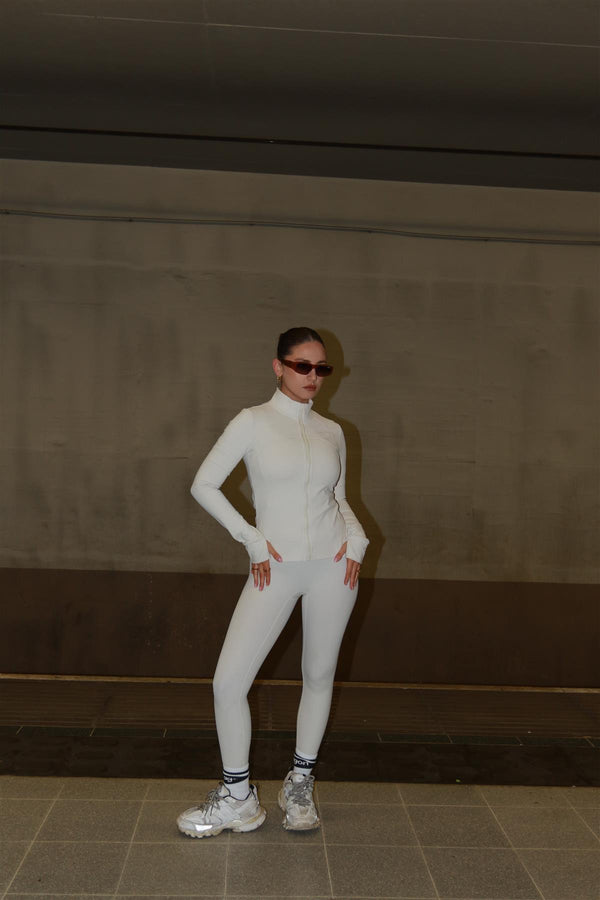 glamorous Signature Full Length Invisible Pocket Leggings - Putty