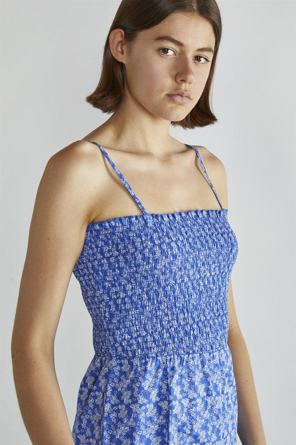 Glamorous Ultramarine-Ditsy Wide-Leg Cropped-Jumpsuit