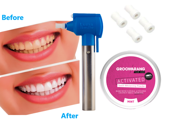 glamza Charcoal Powder & Luma Smile Polishing Gun - Free UK Delivery