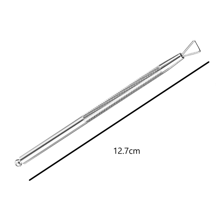 Glamza Gel Polish Nail Scraper With Triangle Head & 2 In 1 Nail Scraper And Cuticle Pusher - 2pc Set