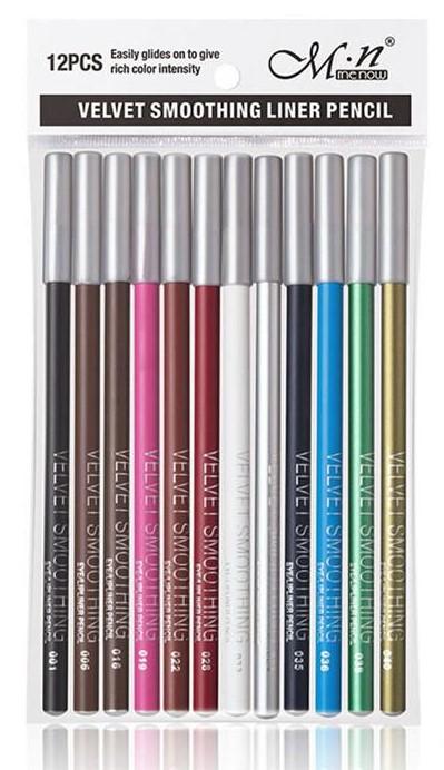 glamza Glamza 12pc Velvet Smoothing Lip and Eyeliner Pencils