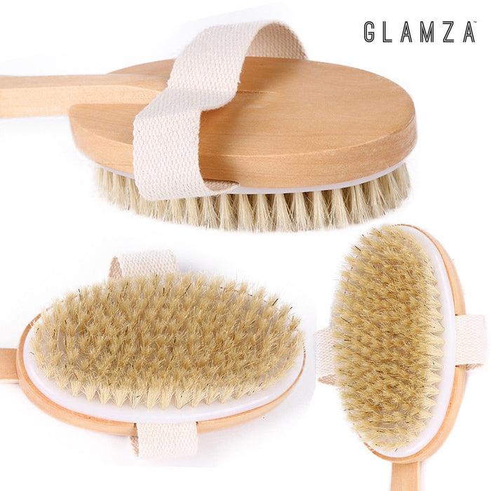 Glamza Glamza 2 In 1 Long Handle Bath & Shower Brush & Dry Skin Brush - 2 Options
