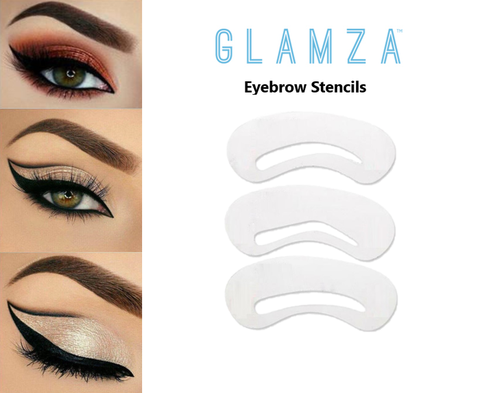 glamza Glamza Eyebrow Stencils 3 6 or 9 Pack
