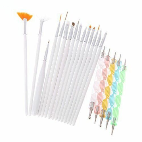 Glamza Glamza Nail Art 20pc Dotting & Brush Set
