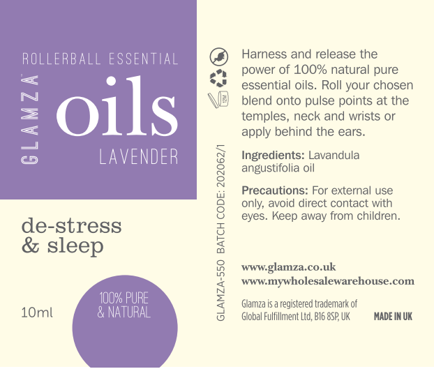 Glamza Glamza Rollerball Essential Oils 10ml