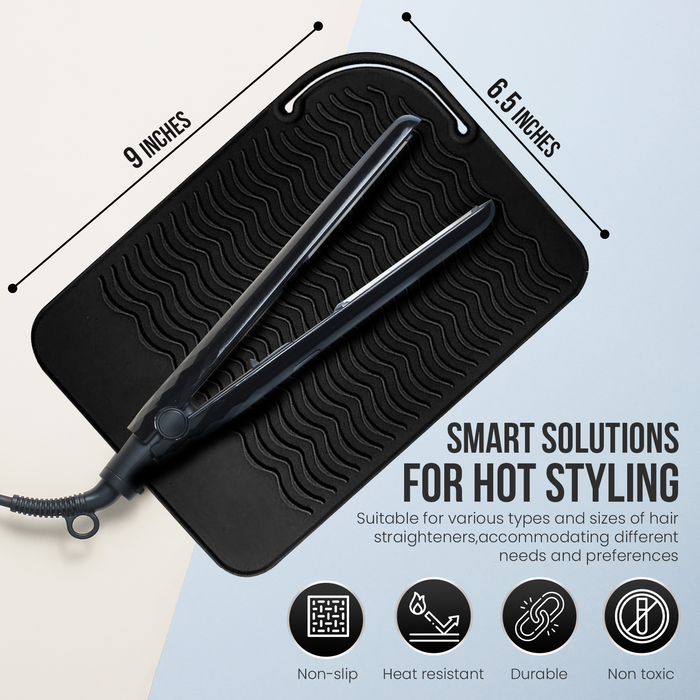 Glamza Glamza Hair Straightener Silicone Heat Mat – Heat Protection & Easy Storage | Free UK Delivery