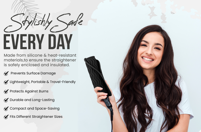 Glamza Glamza Hair Straightener Silicone Heat Mat – Heat Protection & Easy Storage | Free UK Delivery