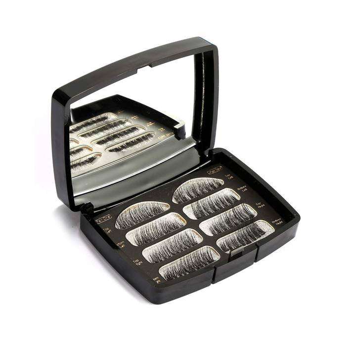 Glamza Glamza Magnetic False Eyelashes In Case With Mirror & Applicator – Reusable Easy-to-Apply Glue-Free Lashes