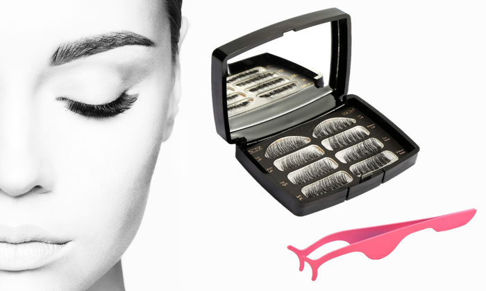 glamza Glamza Magnetic False Eyelashes in Case with Mirror & Applicator – Reusable Easy-to-Apply Glue-Free Lashes