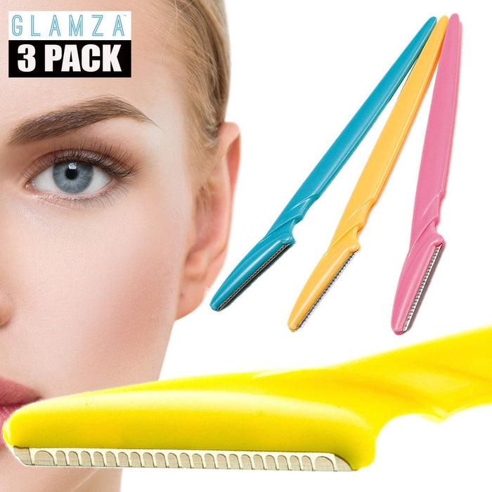 glamza Glamza No Flick Eyebrow & Dermaplaning Razors – 3 Pack with Free UK Delivery