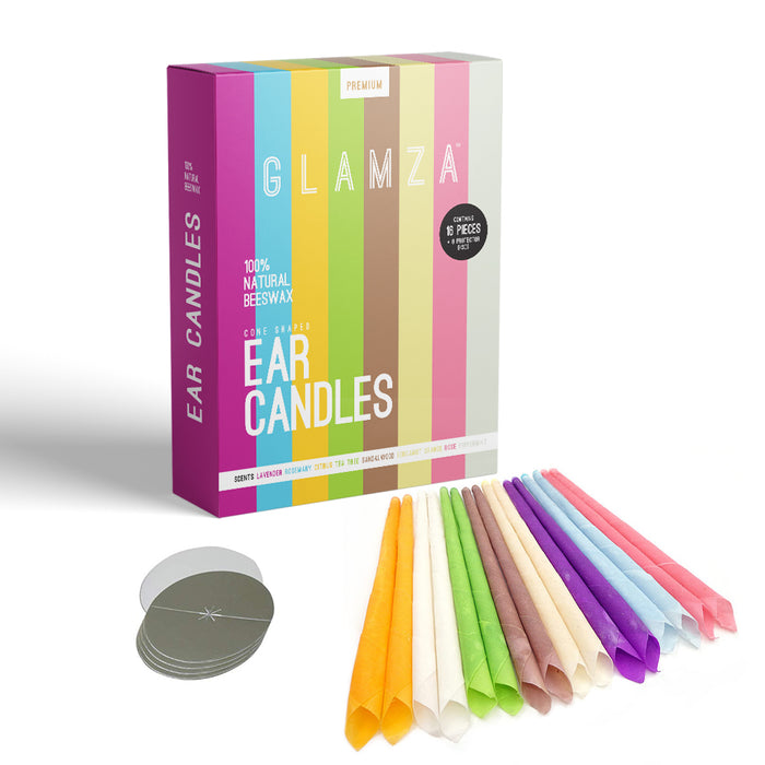 Glamza Glamza Premium Ear Candles - 16 Candles With Ear Protection Discs
