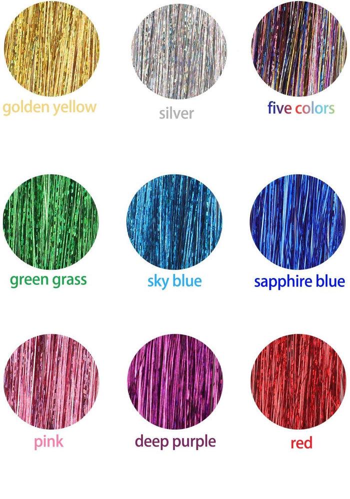 Glamza Glamza Sparkling Hair Tinsel - 9 Bright Colours To Choose From