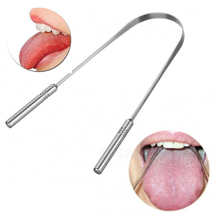 Glamza Glamza Stainless Steel Tongue Scraper | Unisex Oral Care | Free UK Delivery
