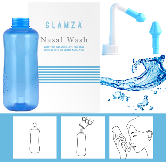 Glamza Nasal Wash – Irrigation & Hay Fever Relief Tool – Free UK Delivery