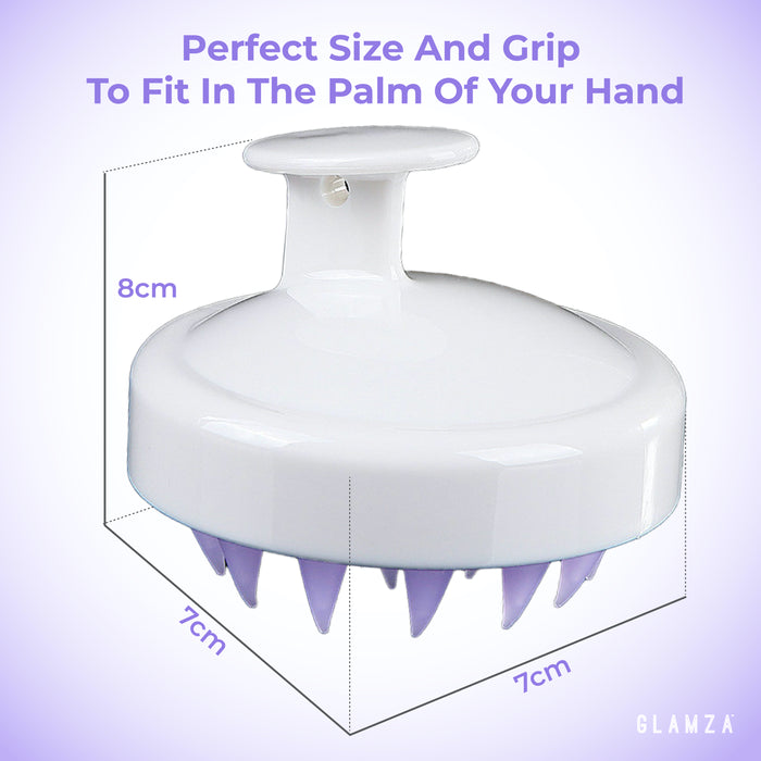Glamza Silicone Scalp Massage & Shampoo Hair Brush - Also Great For Pets