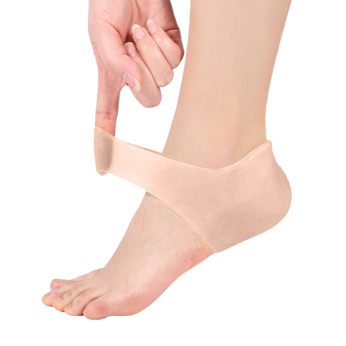 Glamza Soft Gel Silicone Heel Protectors – Pain Relief Anti-Crack & Callus Softening – Free UK Delivery