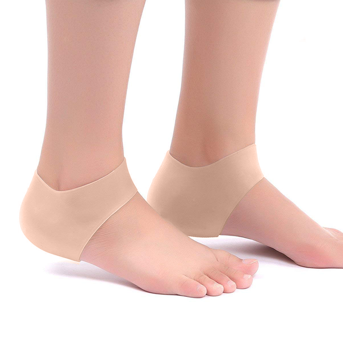 Glamza Soft Gel Silicone Heel Protectors – Pain Relief Anti-Crack & Callus Softening – Free UK Delivery