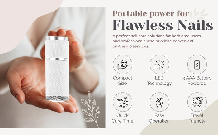 Glamza UV Nail Torch - Nail Polish LED Curing Lamp With Free UK Postage