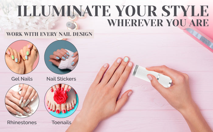 Glamza UV Nail Torch - Nail Polish LED Curing Lamp With Free UK Postage