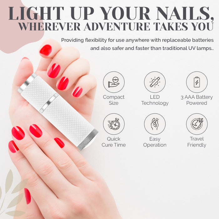 glamza UV Nail Torch - Nail Polish LED Curing Lamp with Free UK Postage