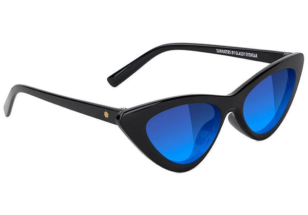 glassy sunhaters Billie Black/Blue Lens