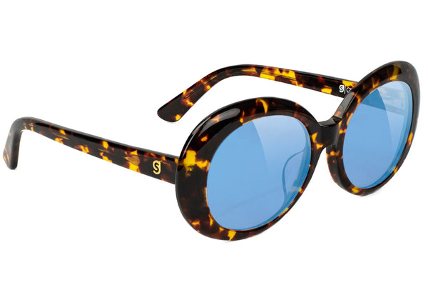 glassy sunhaters Burt Plus Tortoise/Blue Lens