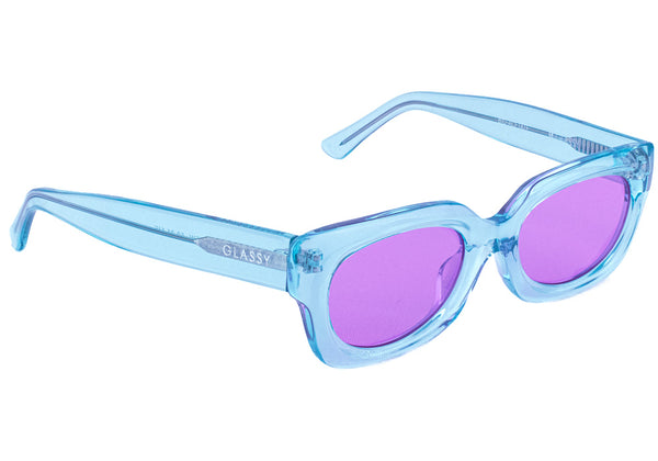 glassy sunhaters Drew Premium Sky/Purple Lens
