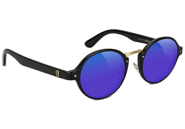 glassy sunhaters Prod Premium Black/Blue Mirror