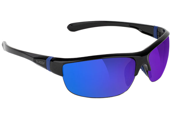 glassy sunhaters Weber Black/Blue Mirror