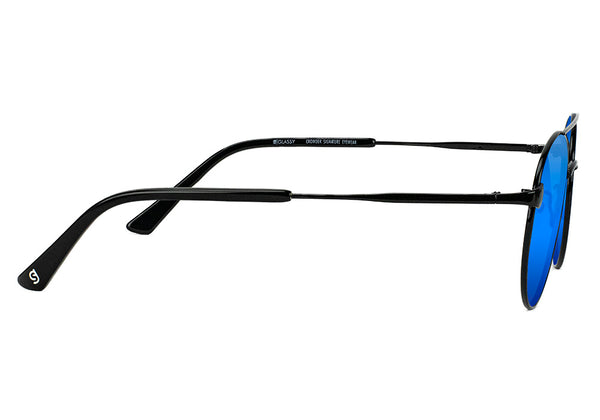 Glassy Sunhaters Sampson Plus Matte Black/Blue Mirror