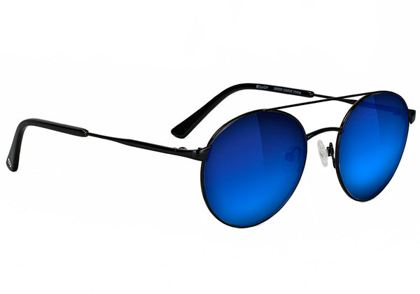 glassy sunhaters Sampson Plus Matte Black/Blue Mirror