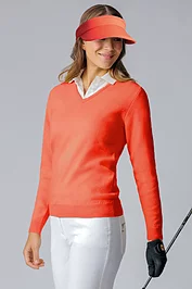 glenmuir Ladies V Neck Lambswool Golf Sweater Sale