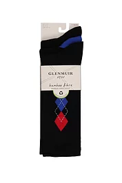 Glenmuir Mens 3 Pair Bamboo Argyle Patterned Socks