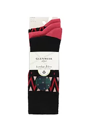 Glenmuir Mens 3 Pair Bamboo Patterned Socks
